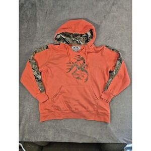 Legendary Whitetails Camo Hoodie Men's Sz XL Orange Deer Sweatshirt Hunting